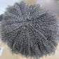 TruNu Scalp by Christina Benjamin “Silver Grey Kinky Curl Crown Topper”