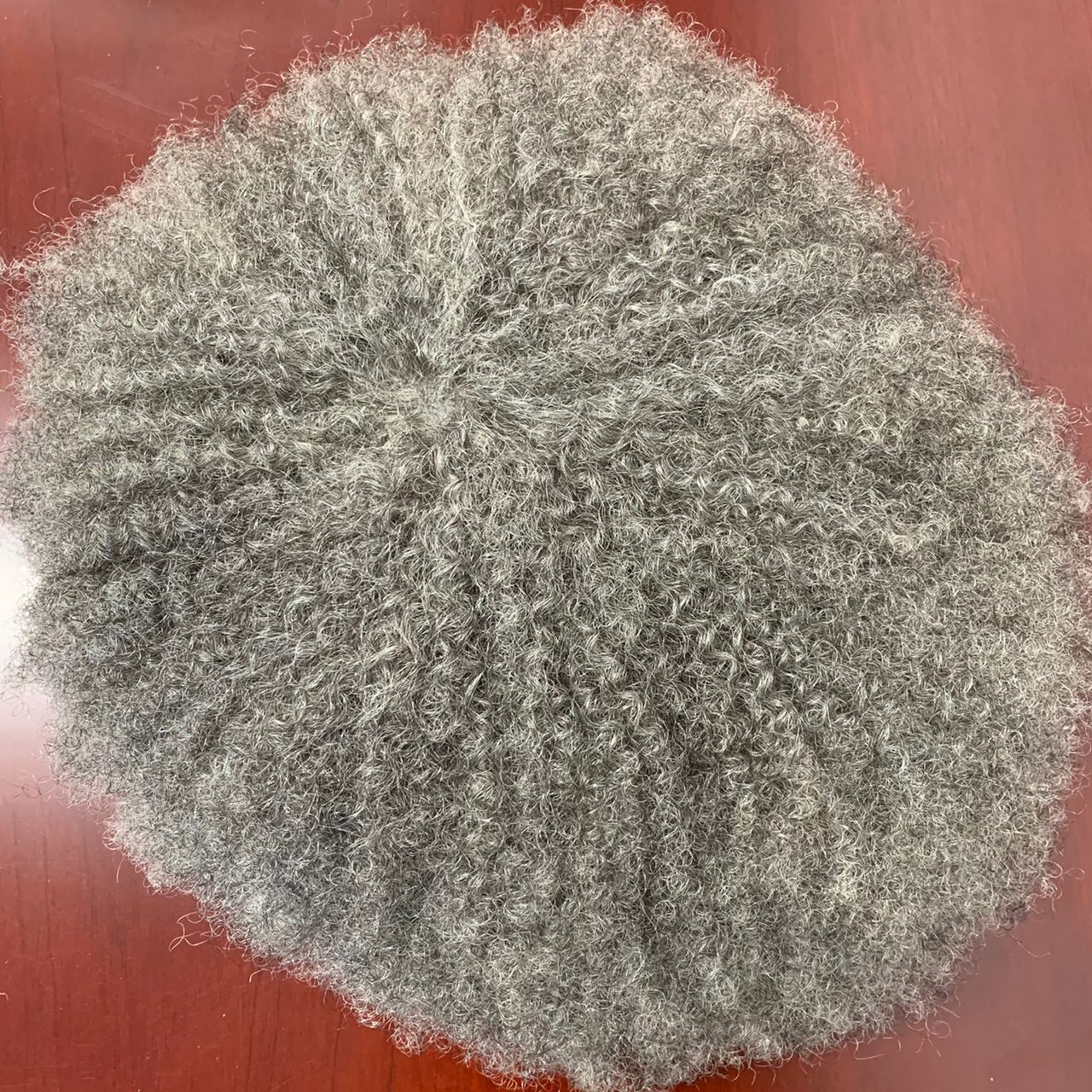 TruNu Scalp by Christina Benjamin “Silver Grey Kinky Curl Crown Topper”